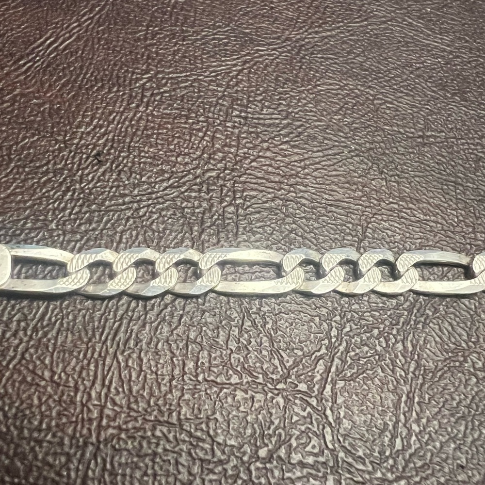 Silver Figaro Men's Chain Bracelet